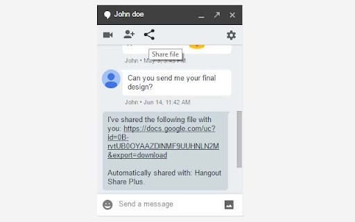 Hangout Share Plus beta