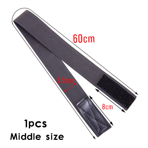 Title 6, Black Polyester Knit Adjuster Strap Wig Headban...