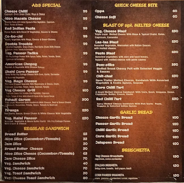 Akkad Bakkad Bombay Boo - A3 menu 