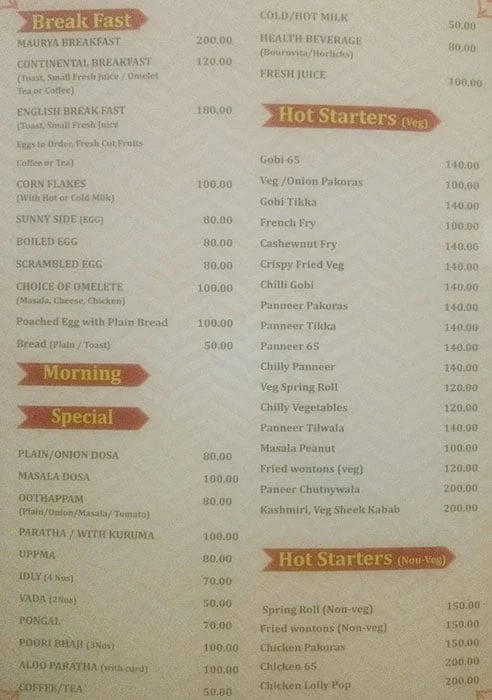 Maybelle menu 