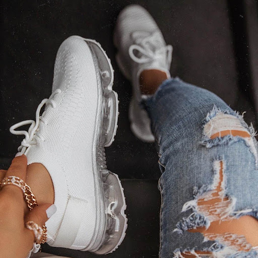 Title 2, Transparent Platform Solid Color Lace-up Flying...