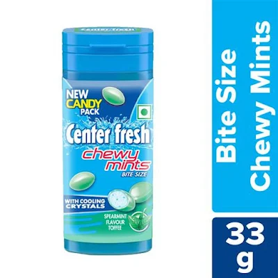 Center Fersh Chewy Mints Spearmint Flavour Candy Pocket Bottle 33Gm