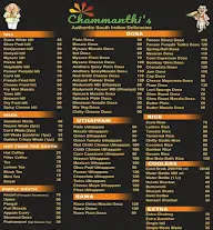 Chammanthi's menu 1