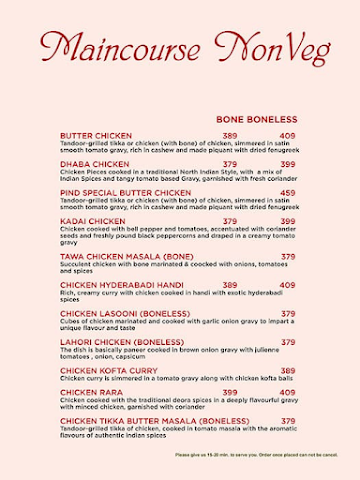 Pind Punjab menu 