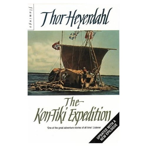 Book cover of The Kon-Tiki Expedition by Thor Heyerdahl.