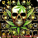 Thème de clavier Gold Weed Skull icon