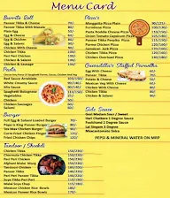 Uk Sharas Cafe menu 1