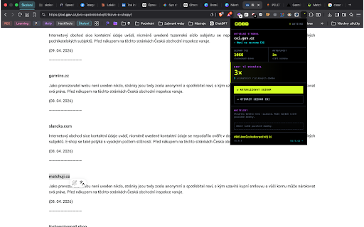BOIT Rizikové E-shopy screenshot 2