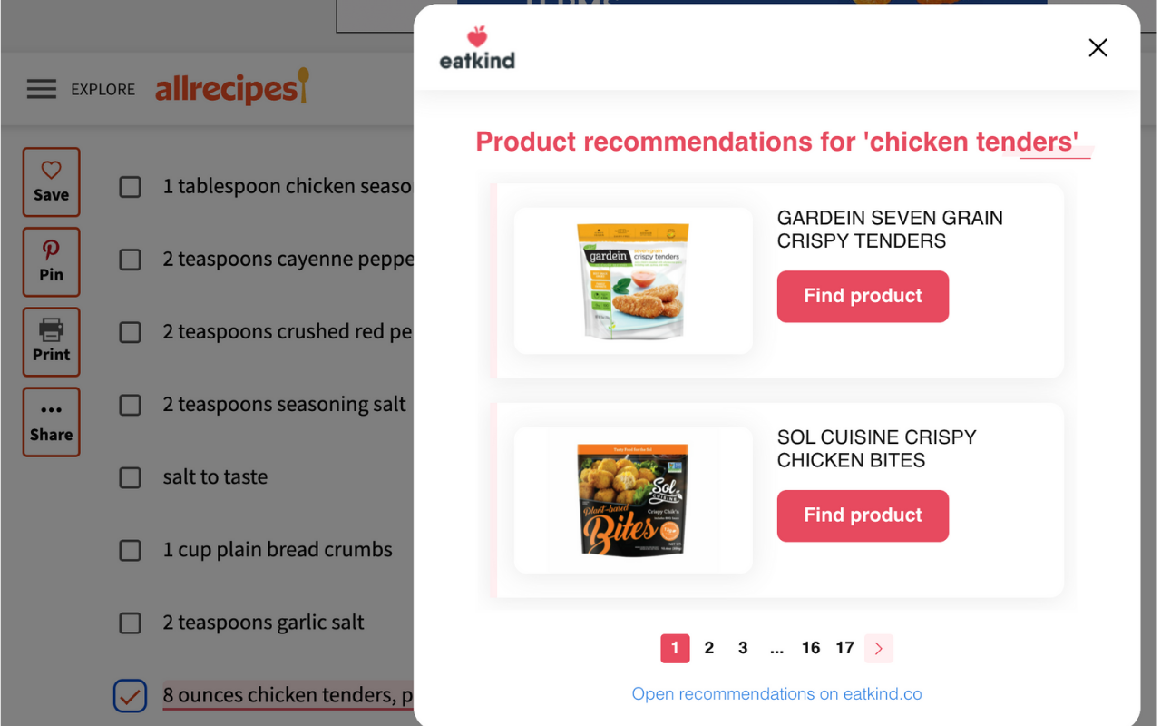 EatKind for Chrome – Veganize any recipe site Preview image 4