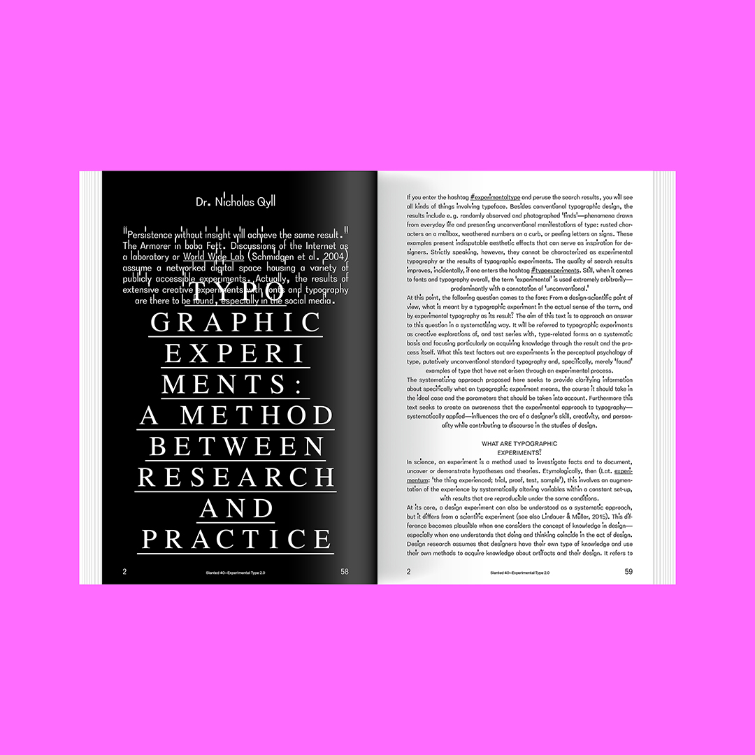 Editorial design and book recommendation - Slanted Magazine #40—Experimental Type 2.0