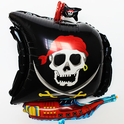 Title 2, Pirate Ship Shape Aluminum Film Balloon Wholesa...