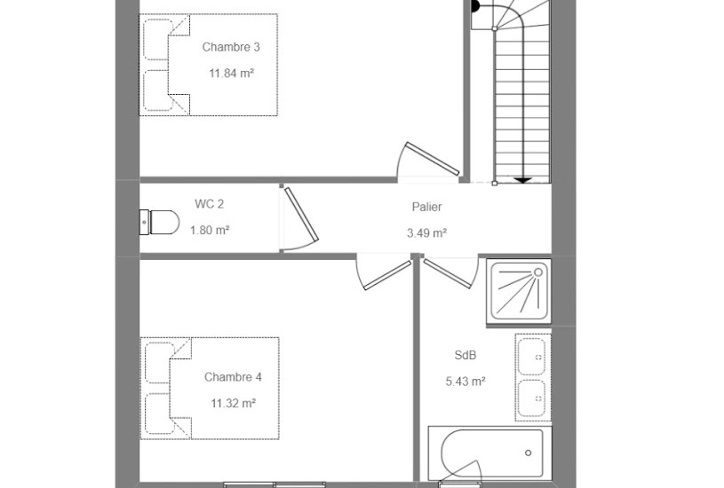  Vente Terrain + Maison - Terrain : 1 100m² - Maison : 140m² à Fondettes (37230) 