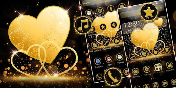 Sparkling Glitter Heart Theme - náhled