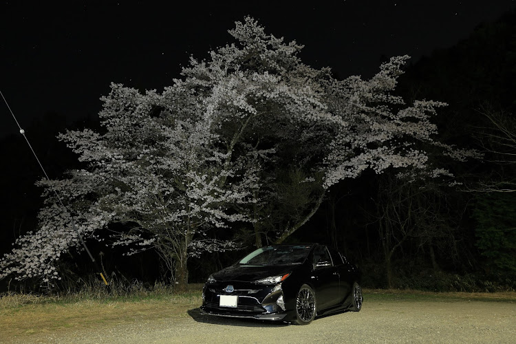 プリウスの目指せPickUpCars・discover＿ct・Grand Blaze Racing・桜とコラボ・桜と愛車に関するカスタム事例の投稿画像2枚目