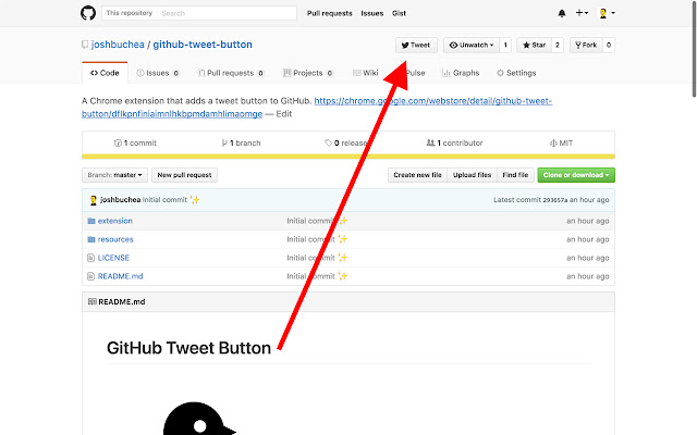 GitHub Tweet Button