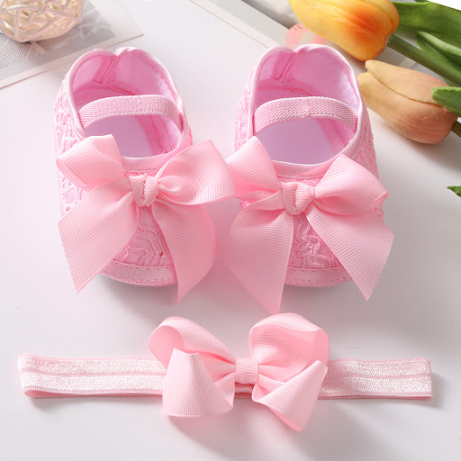 Title 3, Baby Shoes and Headband Set, Cute Bow Princess ...