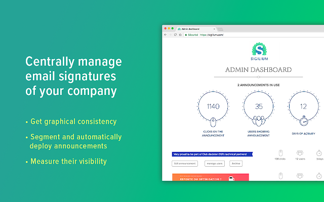 Screenshot of Sigilium Email Signatures