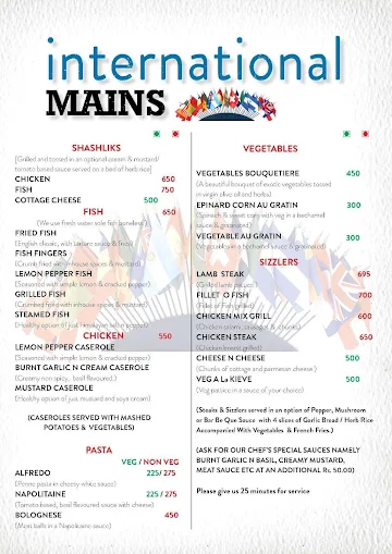 Pack 'N' Chew menu 