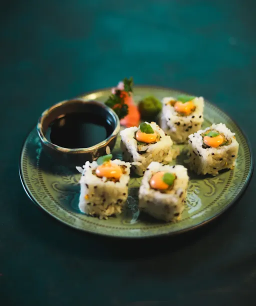 Blue Rice Asparagus Tempura