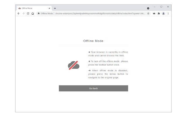 Offline Mode chrome extension