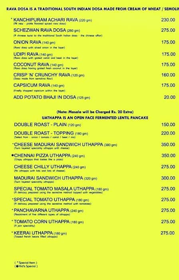 Sankalp menu 