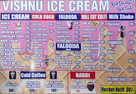 Vishnu Ice Cream menu 1