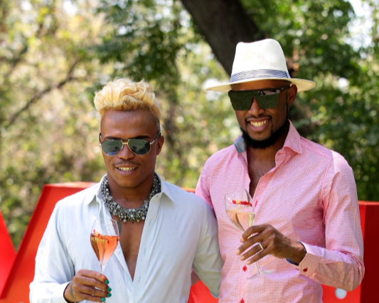 Mohale Motaung opens up about his split from Somizi Mhlongo (left).