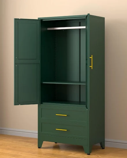 71” Metal Storage Cabinet with 2 Doors, 1 Adjustable Shel... - 2