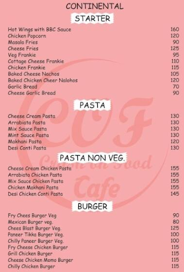 Cof-Crush On Food menu 