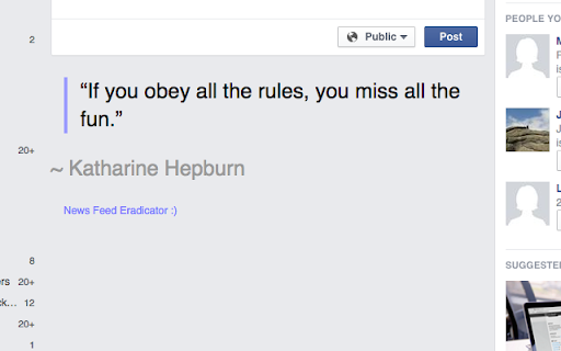 Feminist News Feed Eradicator for Facebook chrome extension