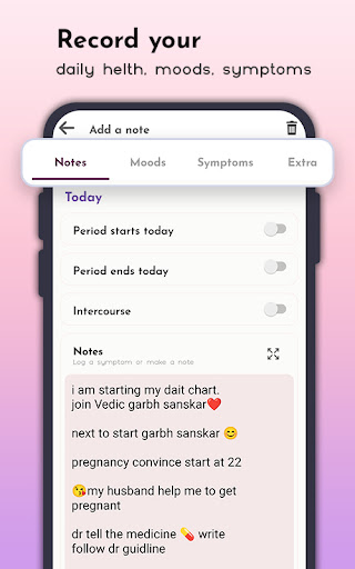 Screenshot Period & Ovulation Tracker