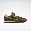 reebok x brain dead classic leather moss/soft camel/filtered yellow