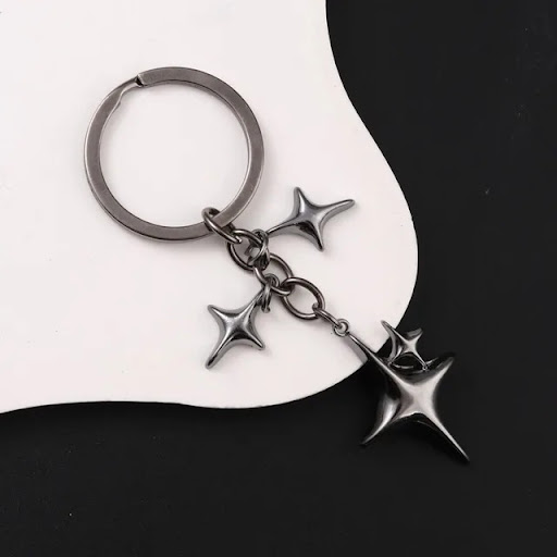 Title 3, Creative Fashion Star And Moon Alloy Key, a sty...