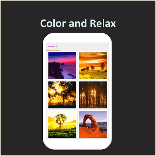 Screenshot Color by Number - sunset
