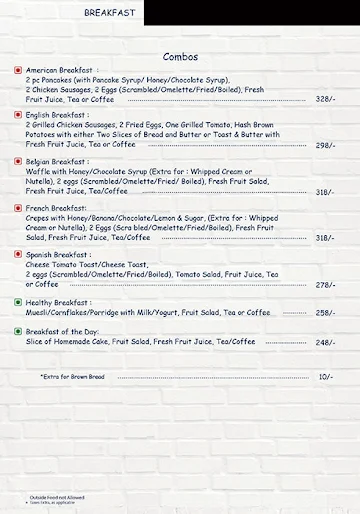 BOCCA Cafe menu 