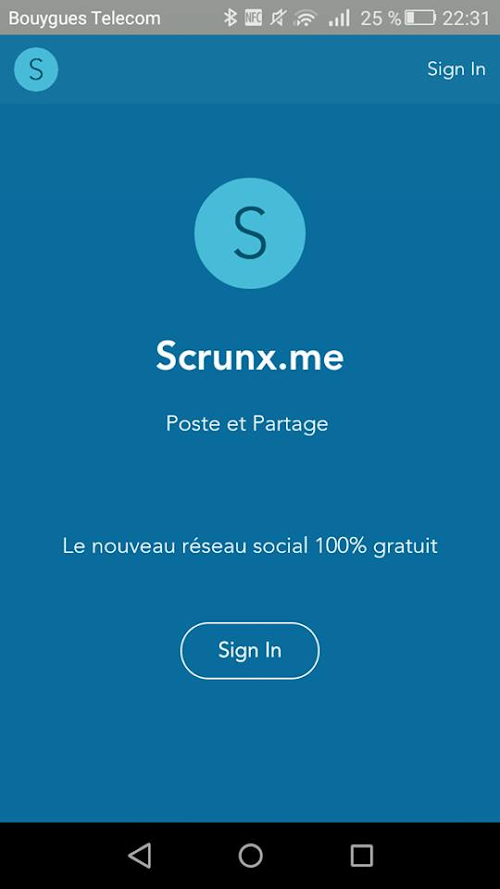 Android application Scrunx.me screenshort