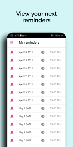 Screenshot Contraceptive Pill Reminder