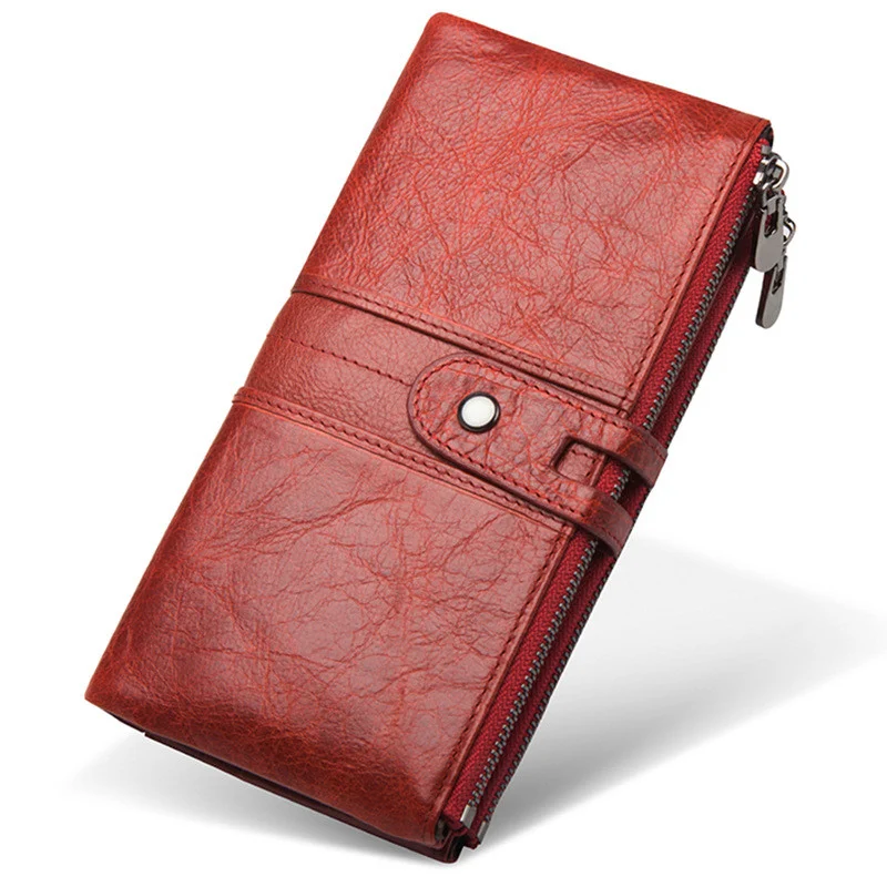 Męski portfel skórzany Really Multi-card, Business Casual, długi, zapewnia doskonałą organizację i stylowy wygląd na co dzień.