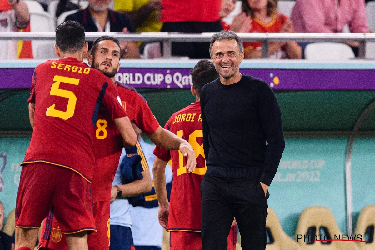 Spanje scoort zeven keer in één match op WK: "Blij dat Luis Enrique er is"