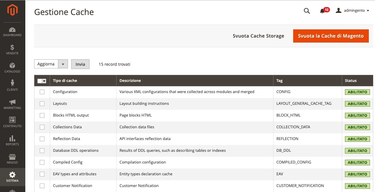 Cache Magento2