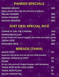 Just Desi menu 2