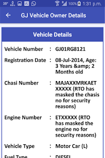 GJ Vehicle Owner Details - náhled