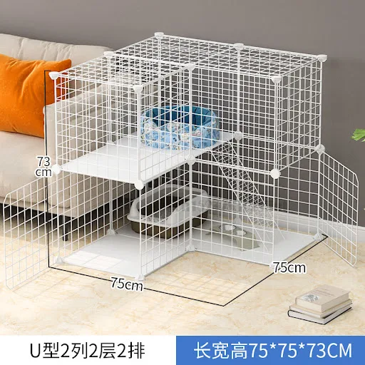 Multi-layer pet cage Foldable Pet Playpen Iron Fence Puppy Kennel House Puppy Kitten Space Dogs Supplies rabbits guinea 
