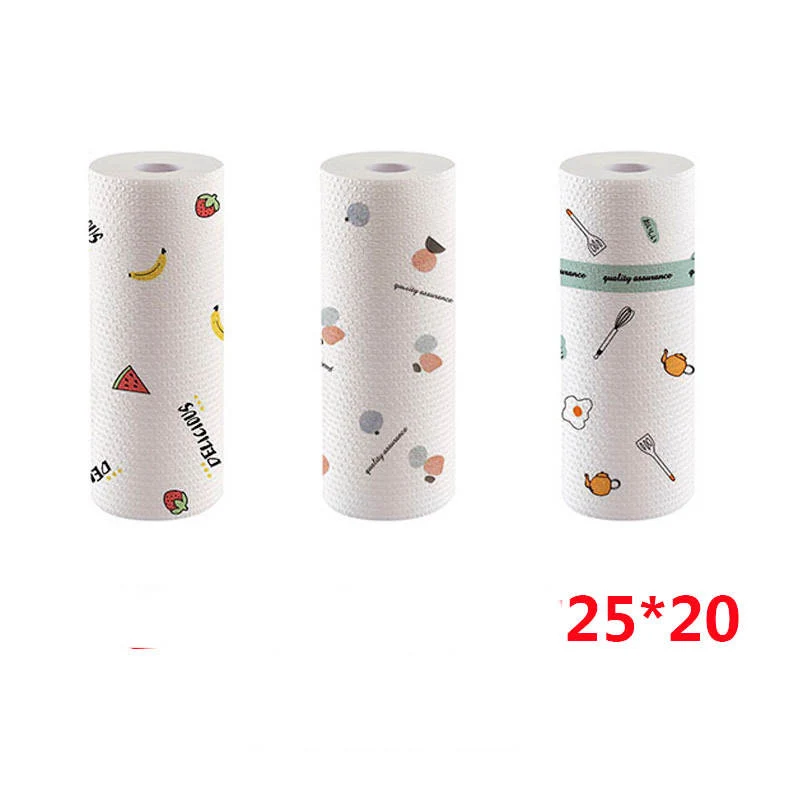 Pano de cozinha antiaderente, descartável, tecido não tecido, uso duplo seco e molhado, ideal para limpeza prática e sem esforço.
