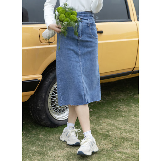 Title 5, Double Waistline Design, Slit, and High Waist. ...