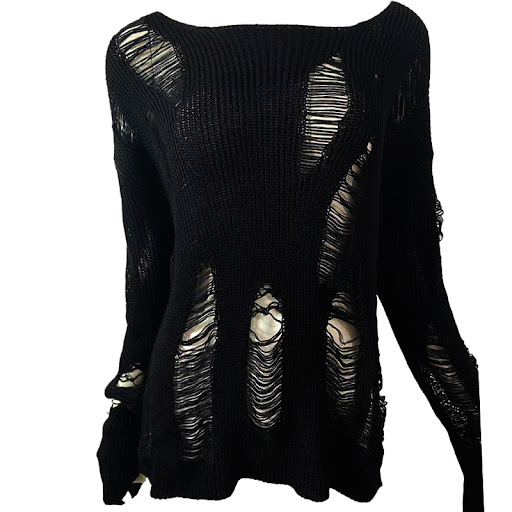 Title 6, Hollow Cutout Dark Autumn And Winter Womens Sw...