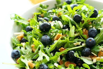 Blueberry Walnut Salad with Honey Lemon Vinaigrette