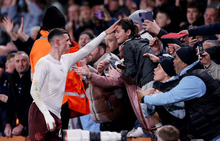 Phil Foden of Manchester City acknowledges the fans after their Premier League win against AFC Bournemouth at the Vitality Stadium in Bournemouth on Saturday.