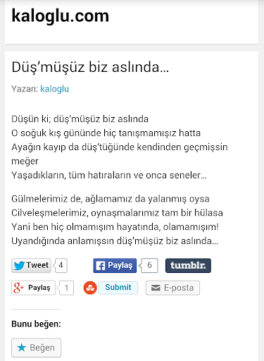 Kaloglu.com Android uygulaması