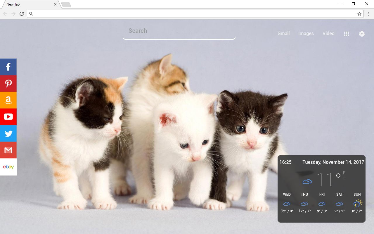 Cats New Tab Page Preview image 4